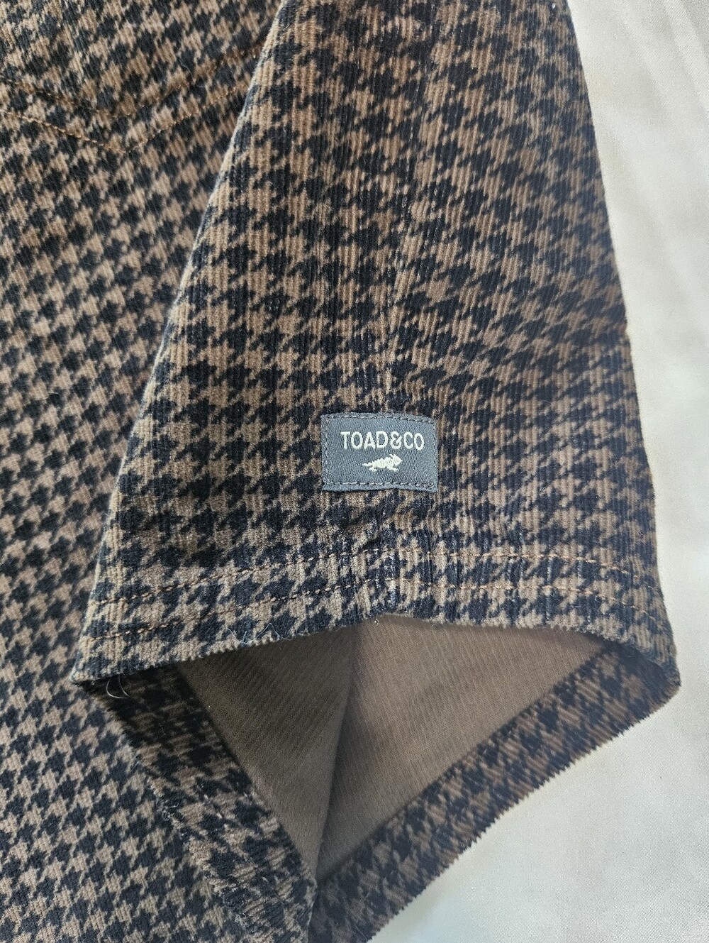 Toad & Co Womens L Cruiser Cord Popover Dress Brown Corduroy Long Sleeve Pockets - Picture 3 of 16